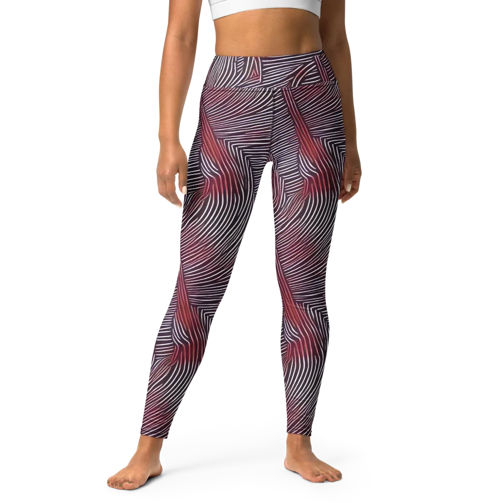 Nebula Waves on Yoga Leggings — Front