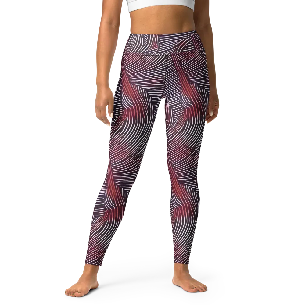 Nebula Waves on Yoga Leggings — Front
