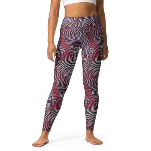 Nebula Waves on a Yoga Leggings