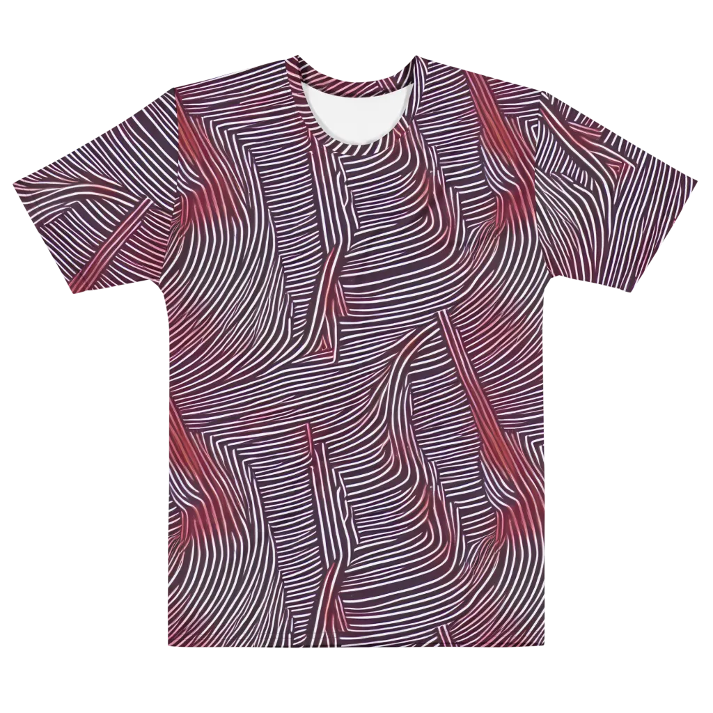 Nebula Waves on Men's Cotton Crew Neck T-Shirt — Front