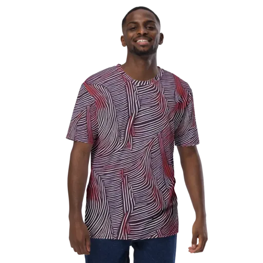 Nebula Waves on a Men's Crew Neck T-Shirt