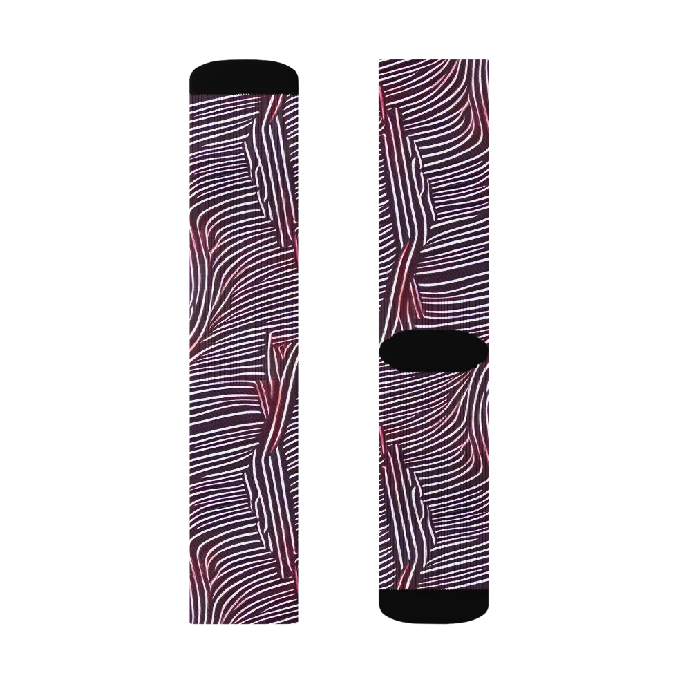 Nebula Waves on Socks — Right Sock