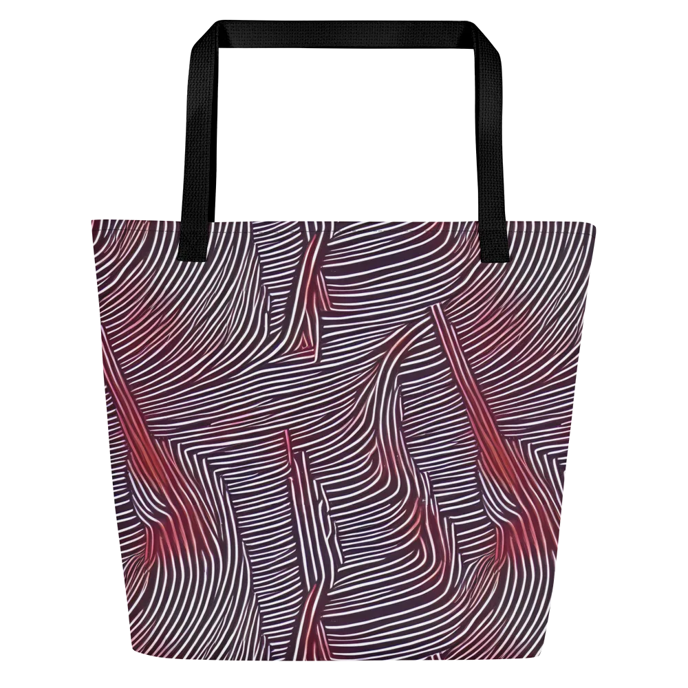 Nebula Waves on Large Tote Bag W/ Pocket — Front