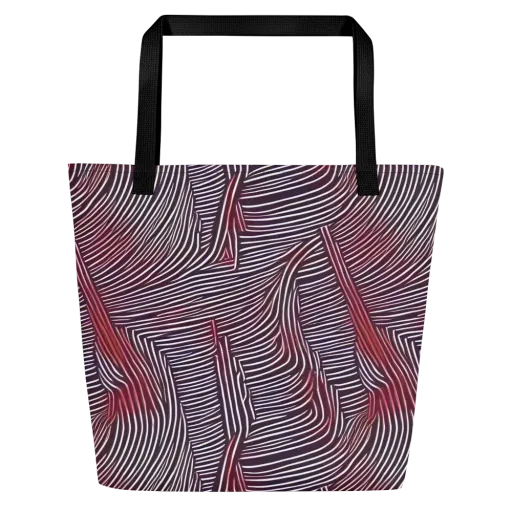 Nebula Waves on a Large Tote Bag W/ Pocket
