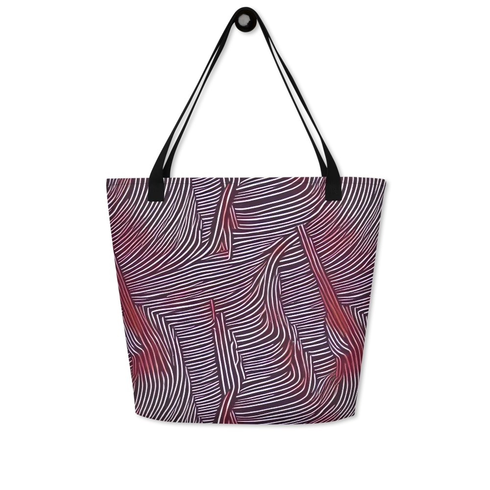 Nebula Waves on Large Tote Bag W/ Pocket — Front