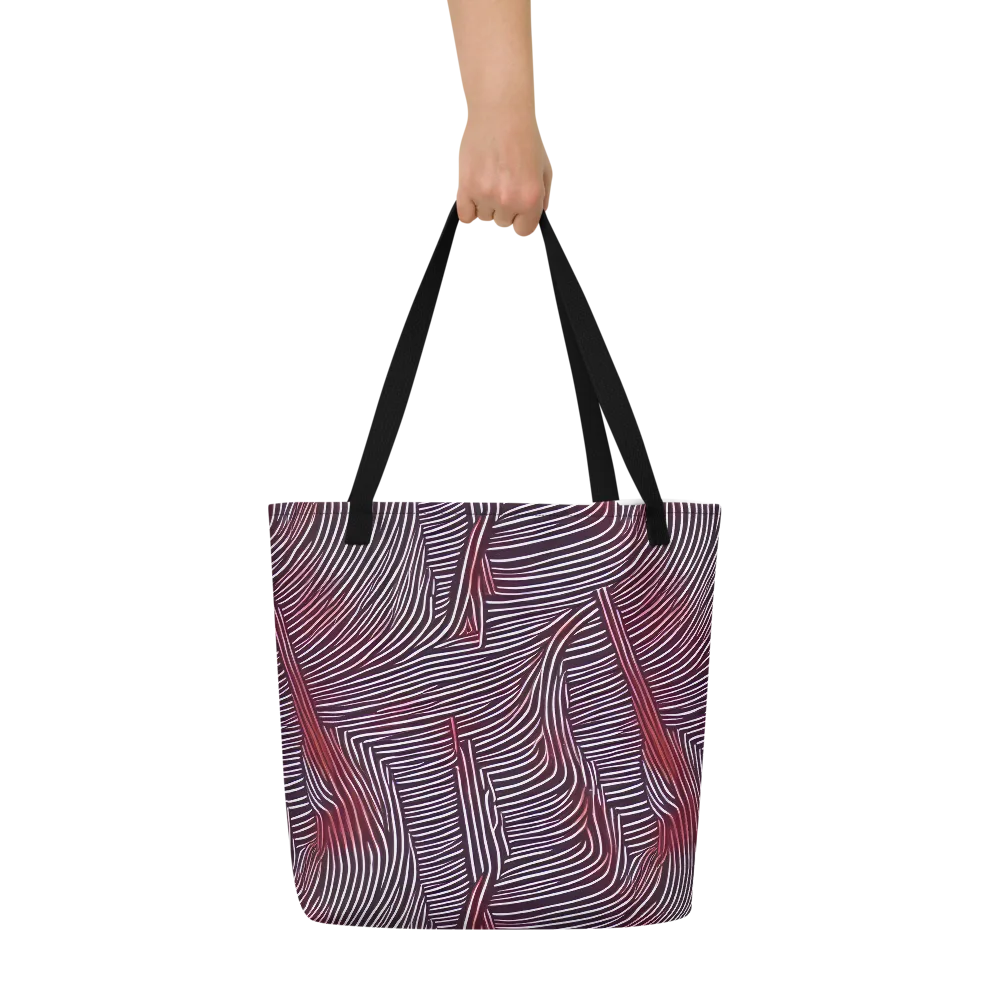 Nebula Waves on Large Tote Bag W/ Pocket — Front