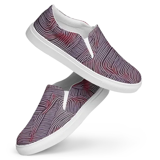 Nebula Waves on a Women's Slip-On Canvas Shoes