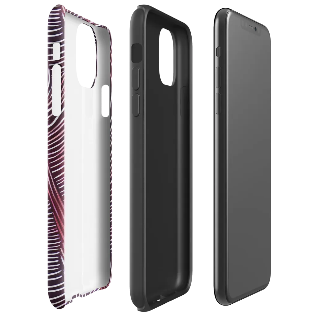 Nebula Waves on Tough Case for iPhone® — Right