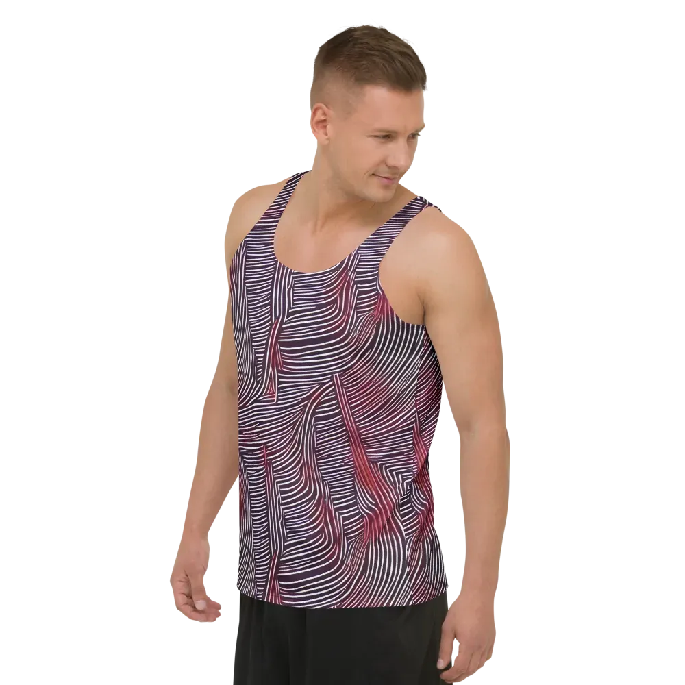 Nebula Waves on Men's Tank Top — Left Front