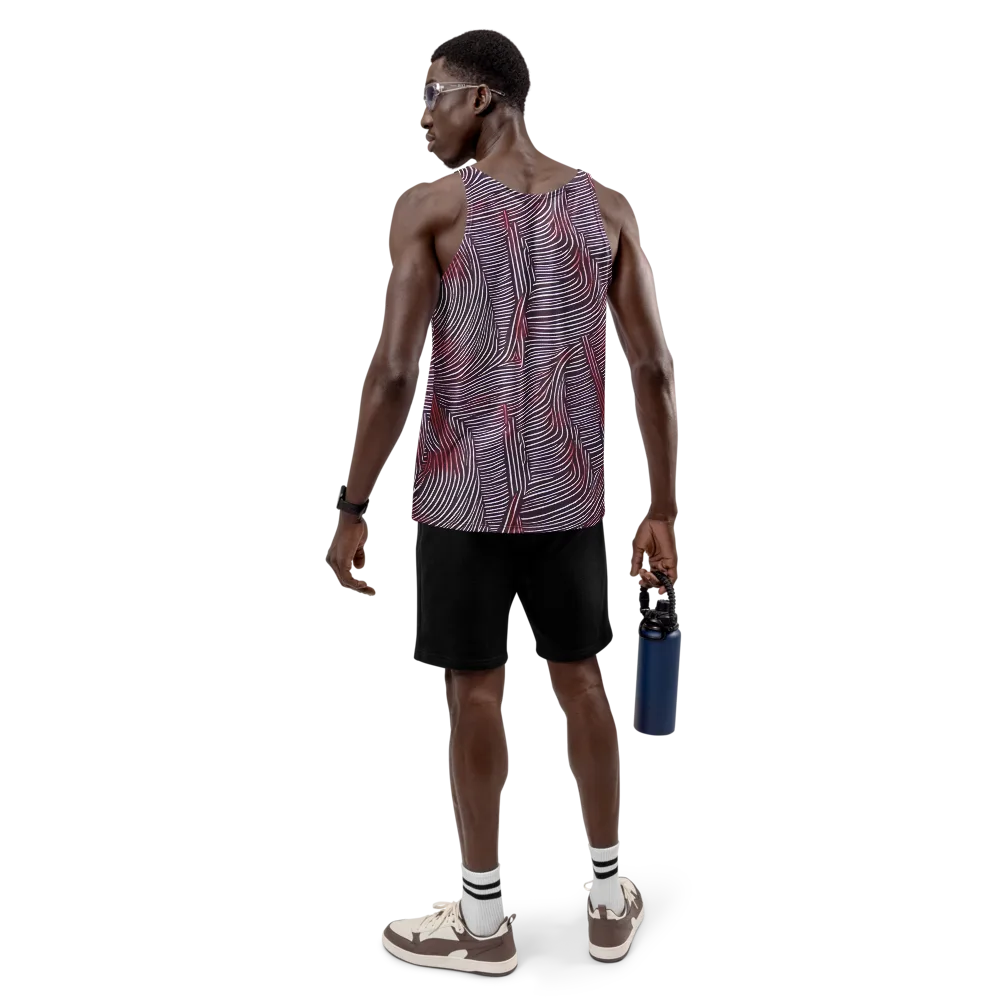 Nebula Waves on Men's Tank Top — Back