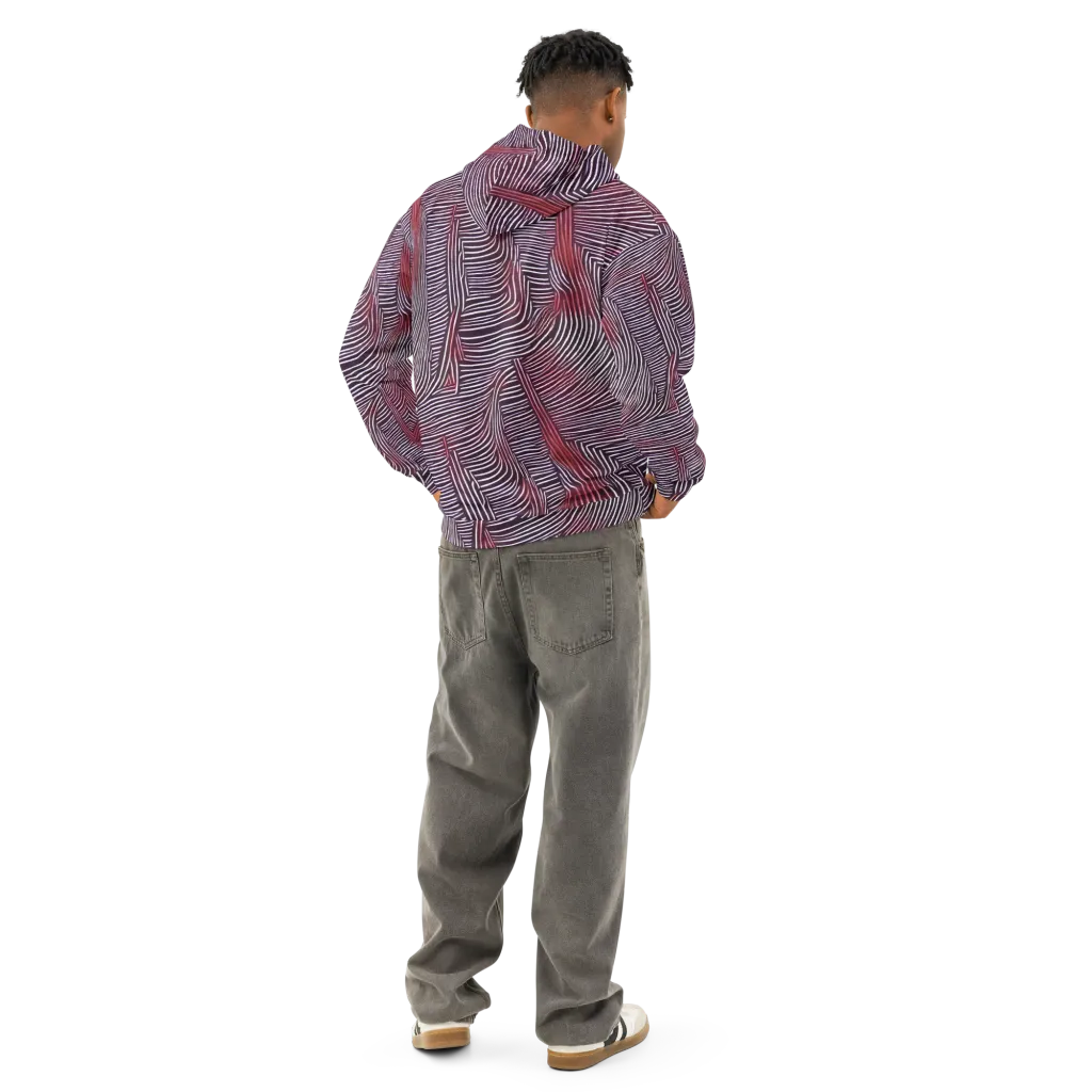 Nebula Waves on Cotton Hoodie — Back