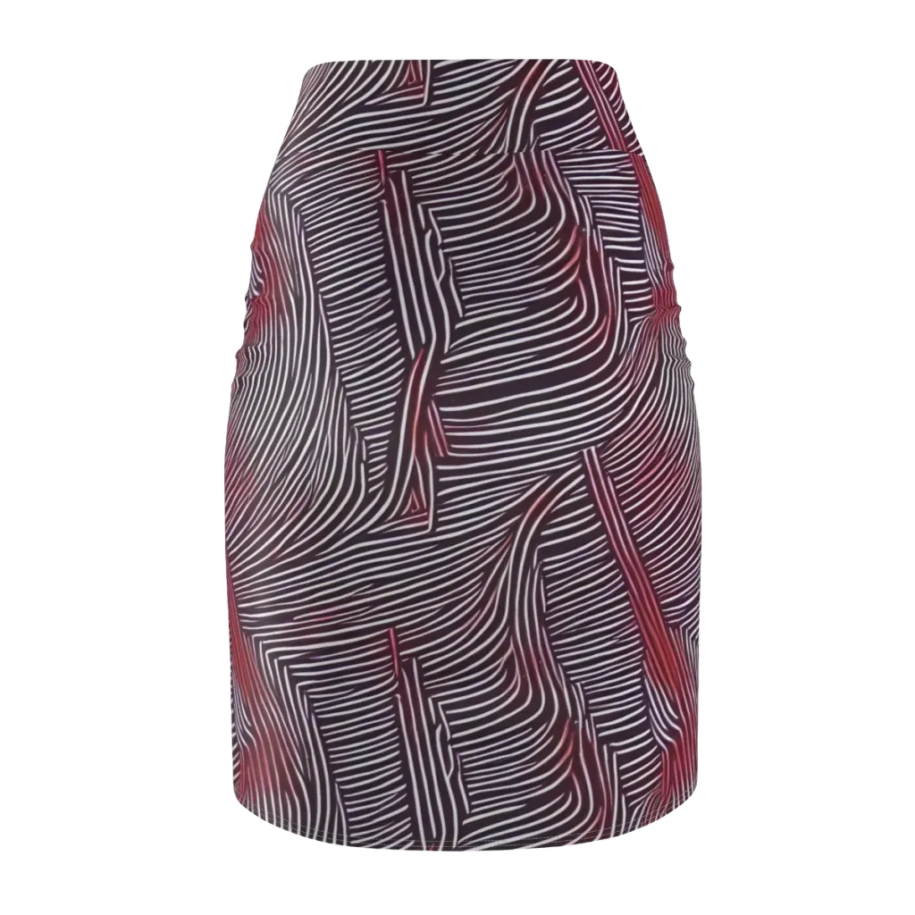 Nebula Waves on Pencil Skirt — Back
