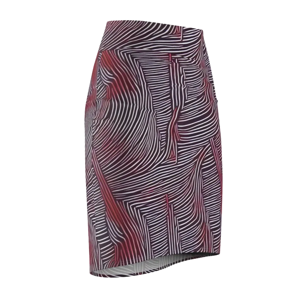Nebula Waves on Pencil Skirt — Front Side