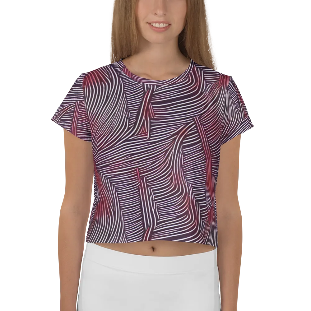 Nebula Waves on Crop Tee — Front
