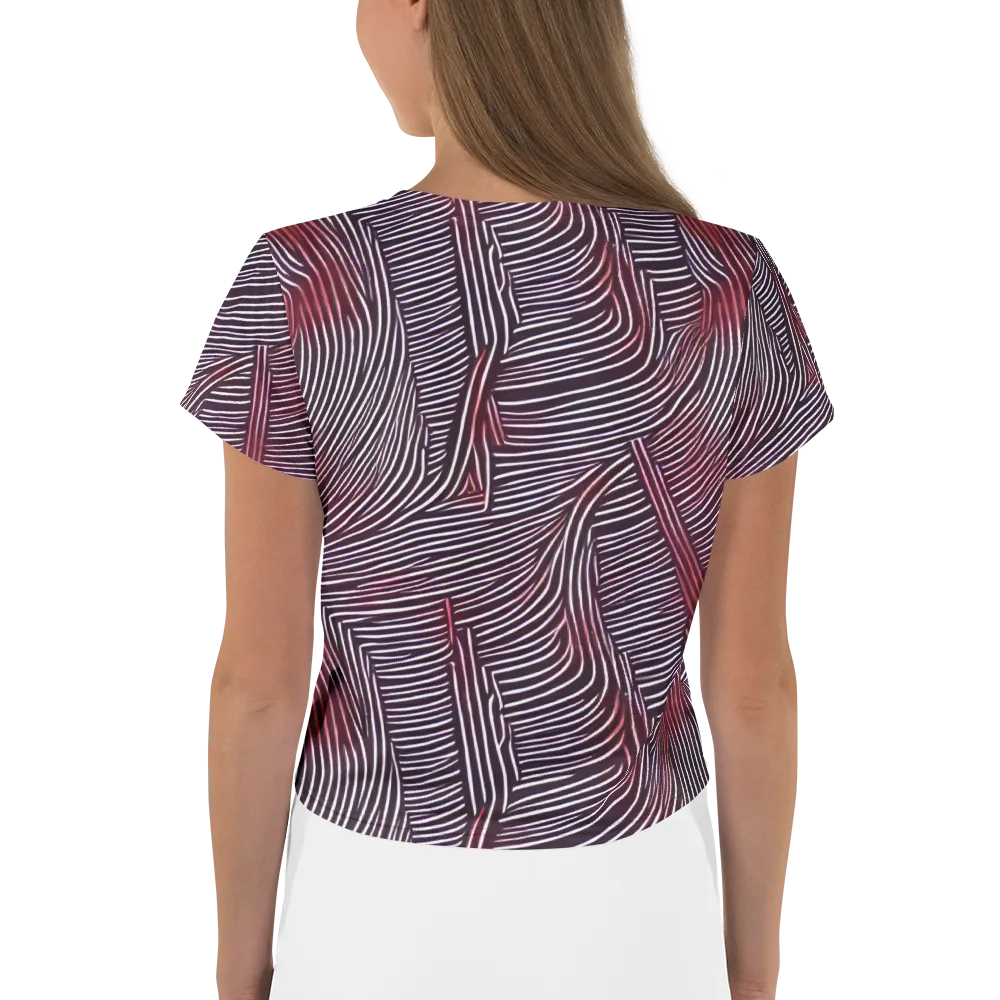 Nebula Waves on Crop Tee — Back