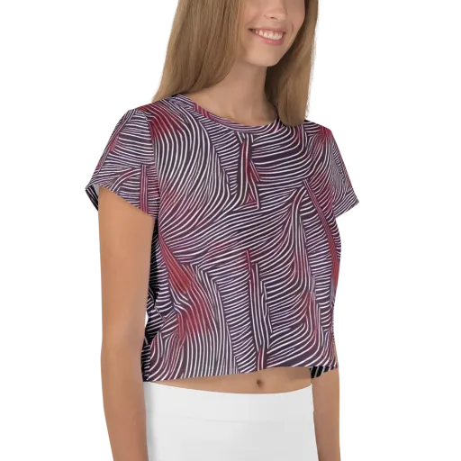 Nebula Waves on a Crop Tee