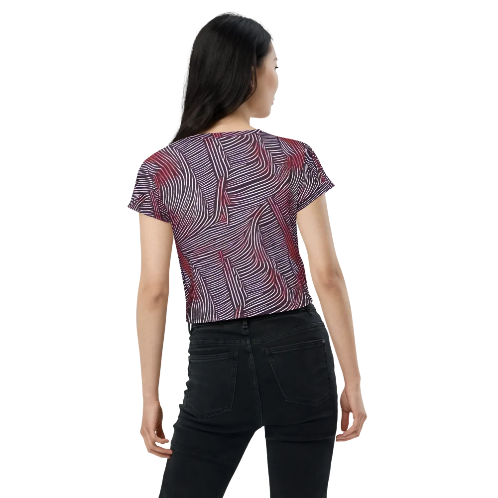 Nebula Waves on Crop Tee — Back