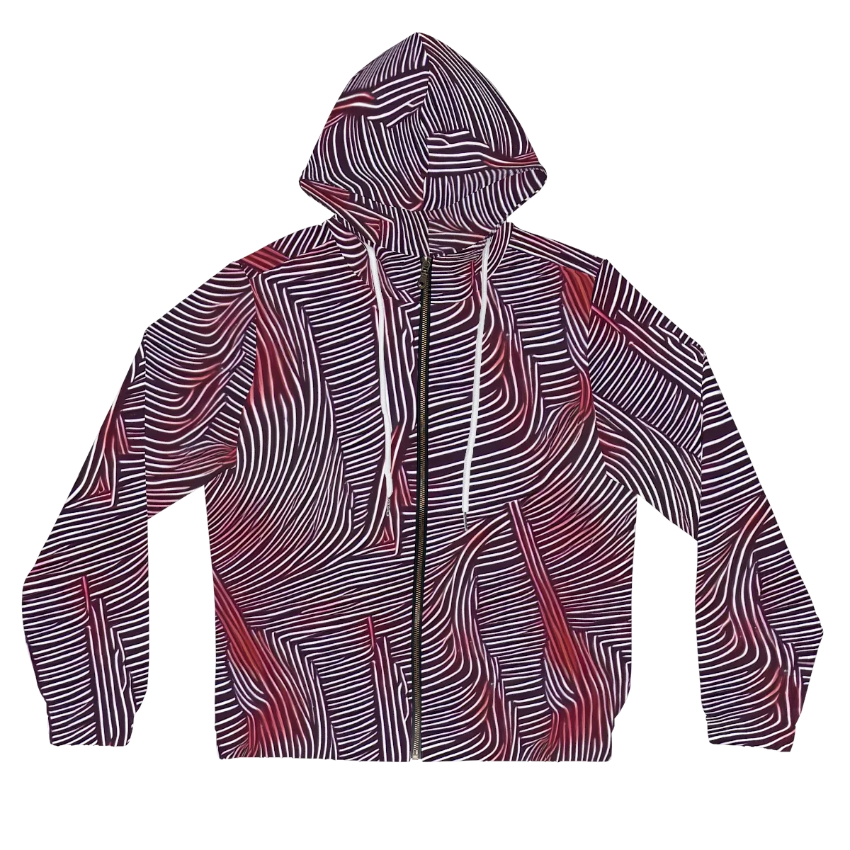 Nebula Waves on Women's Full-Zip Hoodie — Front
