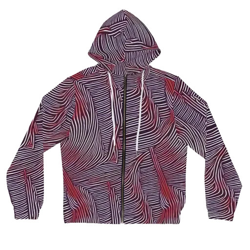 Nebula Waves on a Women's Full-Zip Hoodie