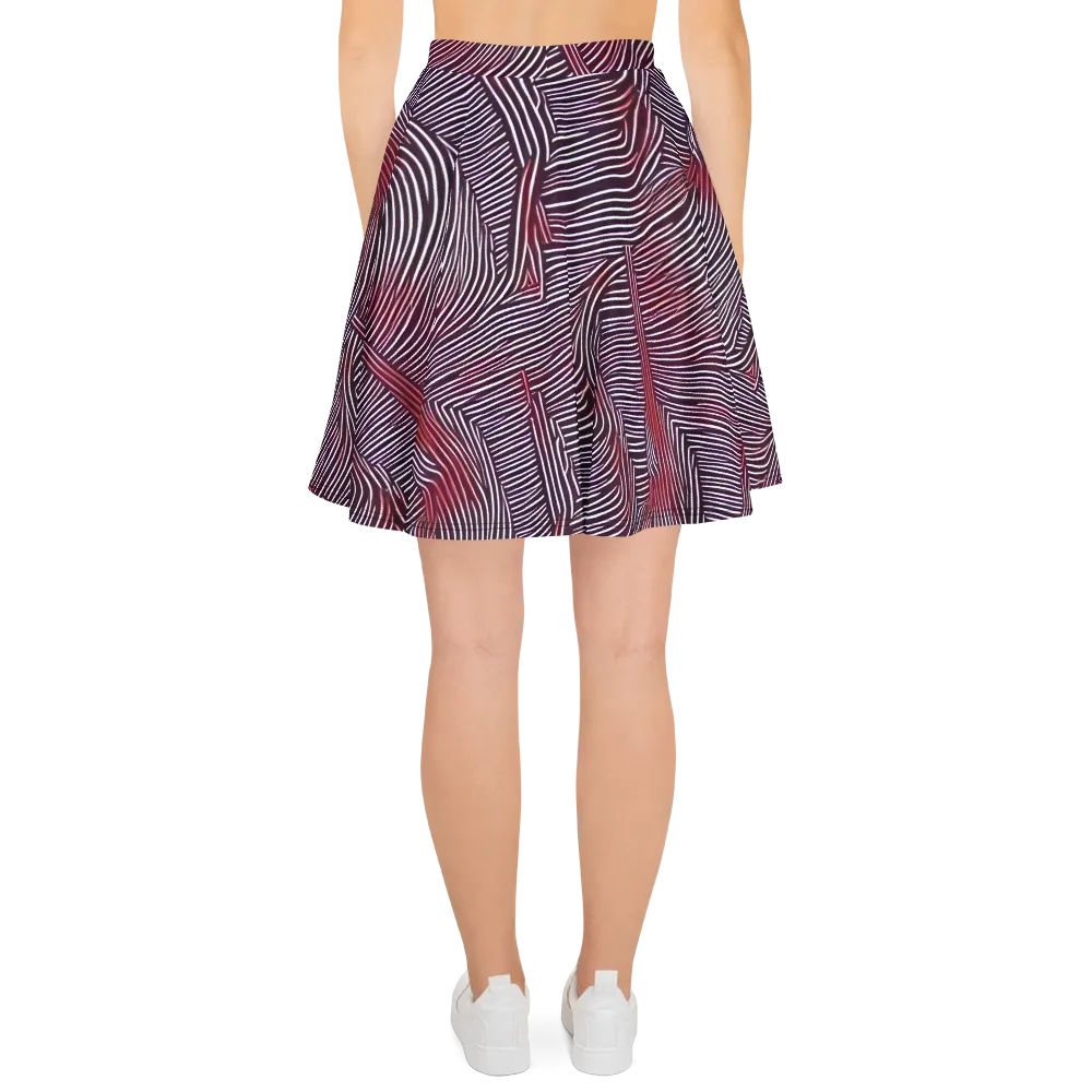 Nebula Waves on Skater Skirt — Back