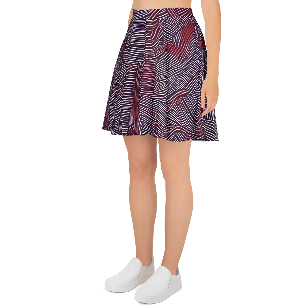 Nebula Waves on Skater Skirt — Left