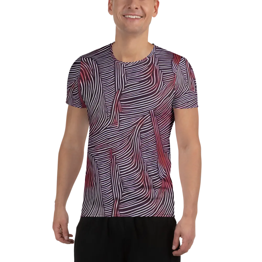 Nebula Waves on Men's Athletic T-Shirt — Front