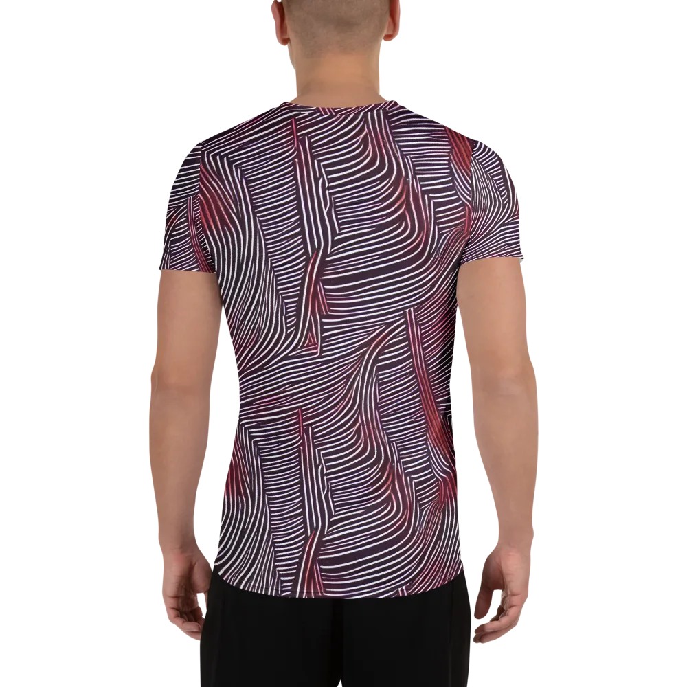 Nebula Waves on Men's Athletic T-Shirt — Back