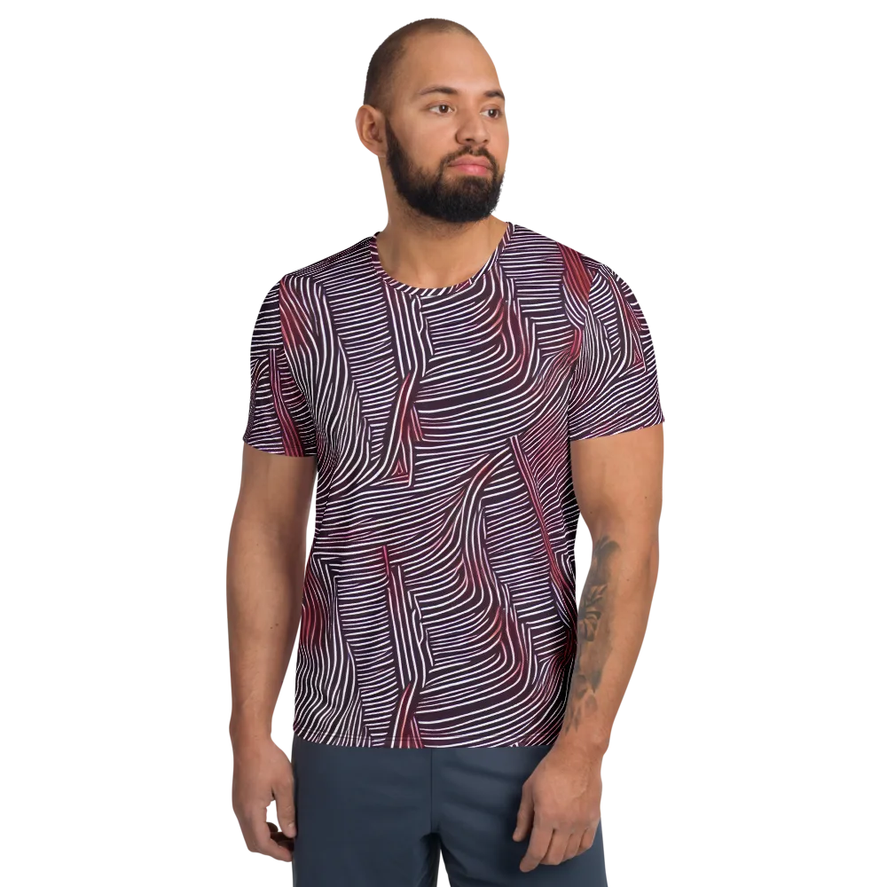 Nebula Waves on Men's Athletic T-Shirt — Front