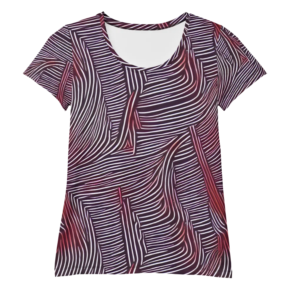 Nebula Waves on Women's Athletic T-Shirt — Front