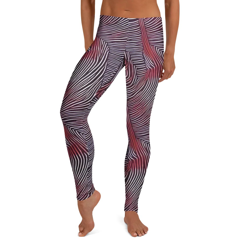 Nebula Waves on Leggings — Front