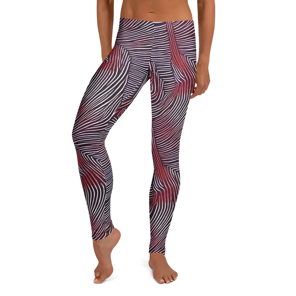 Nebula Waves on Leggings — Front
