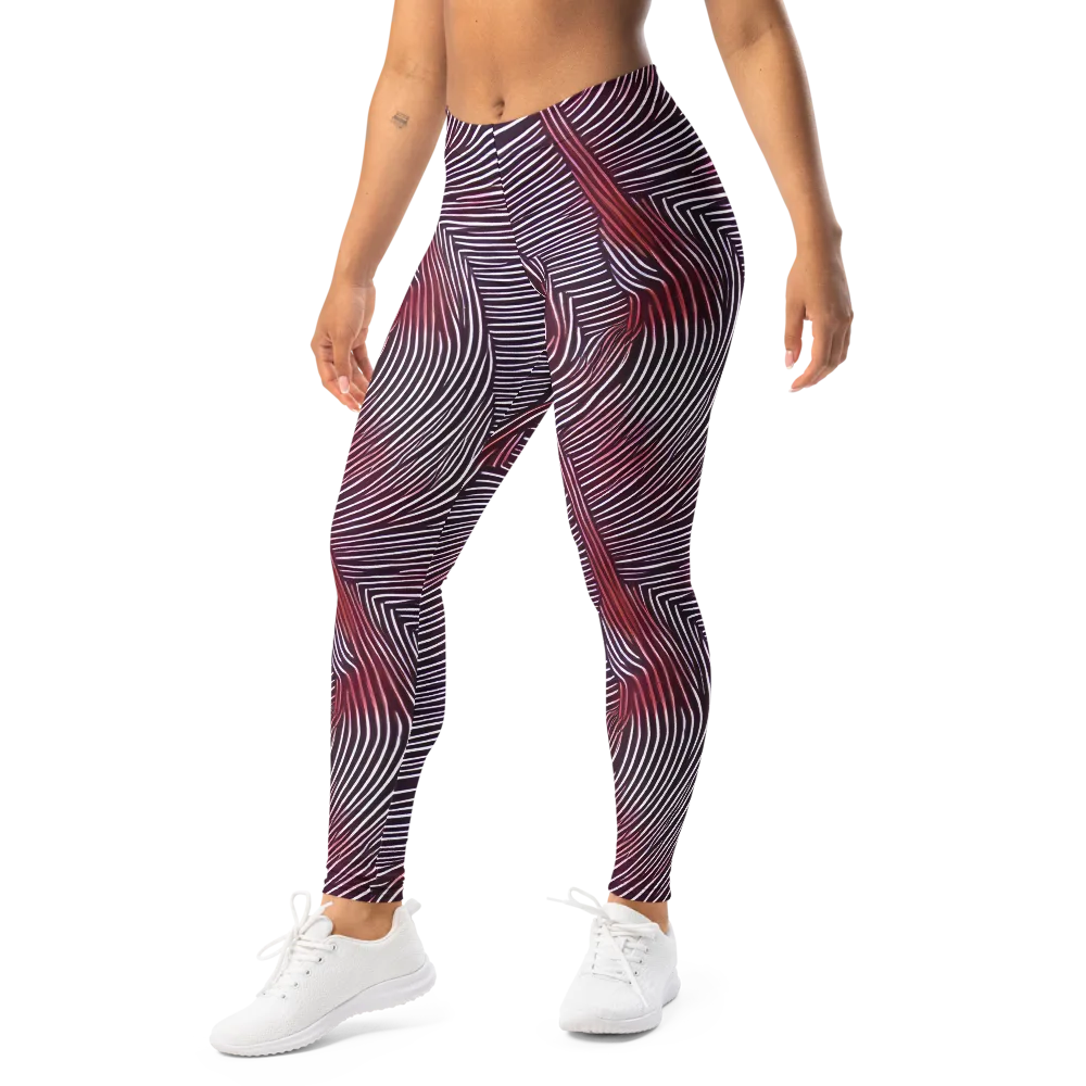 Nebula Waves on Leggings — Left Front