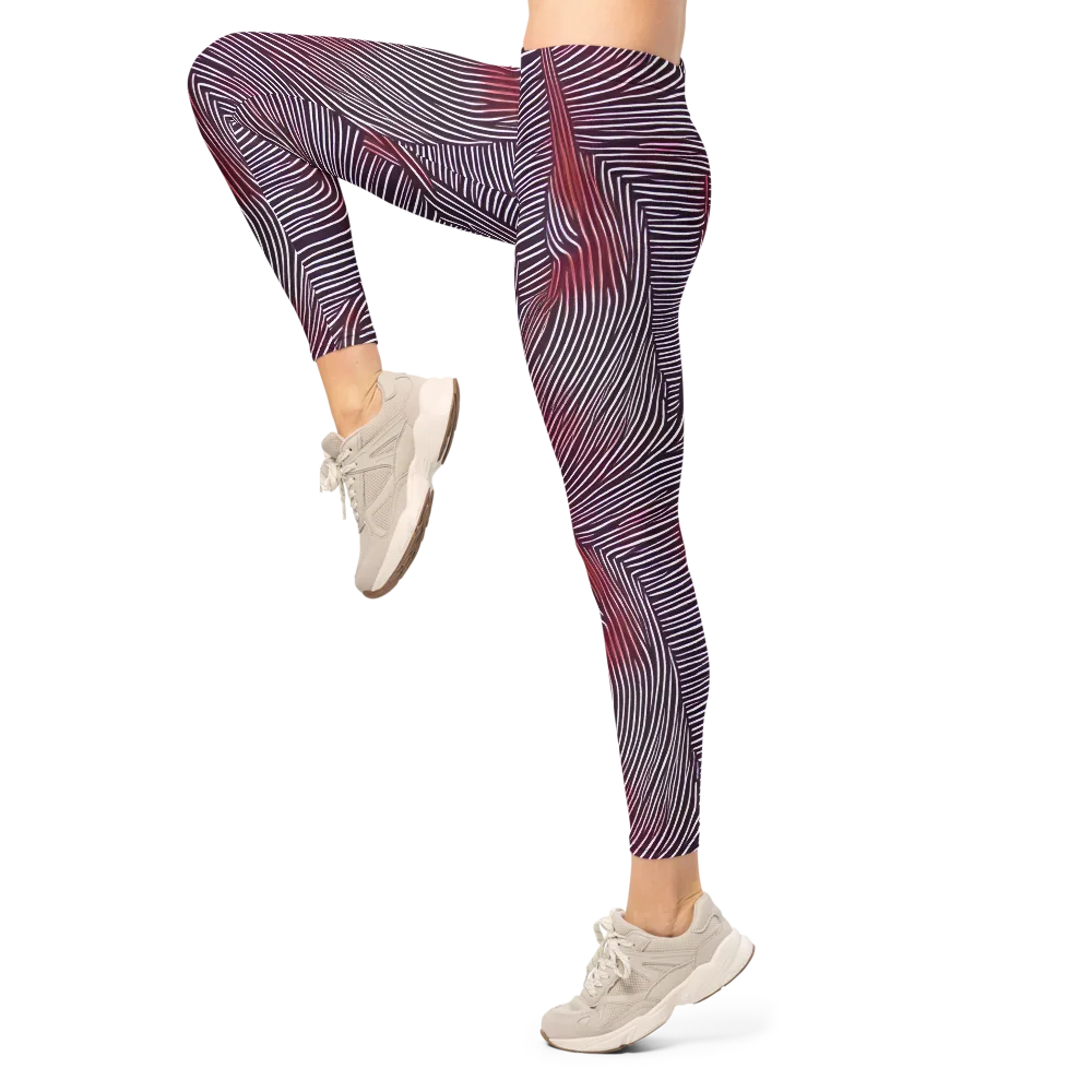 Nebula Waves on Leggings — Left