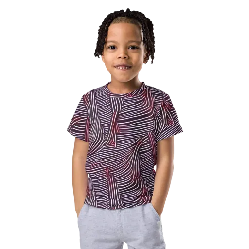 Nebula Waves on a Kids Crew Neck T-Shirt