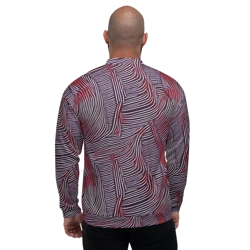Nebula Waves on Bomber Jacket — Back