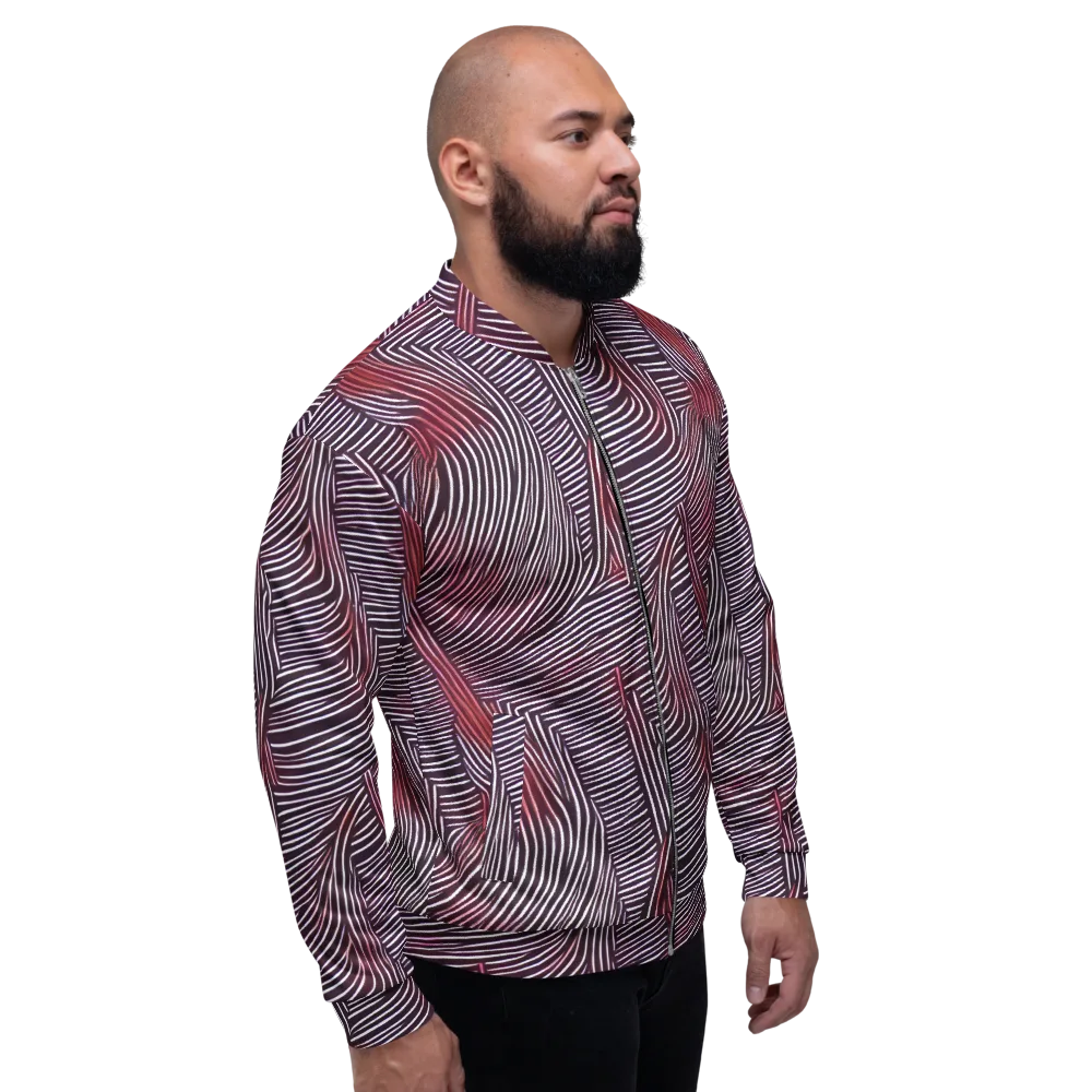Nebula Waves on Bomber Jacket — Right