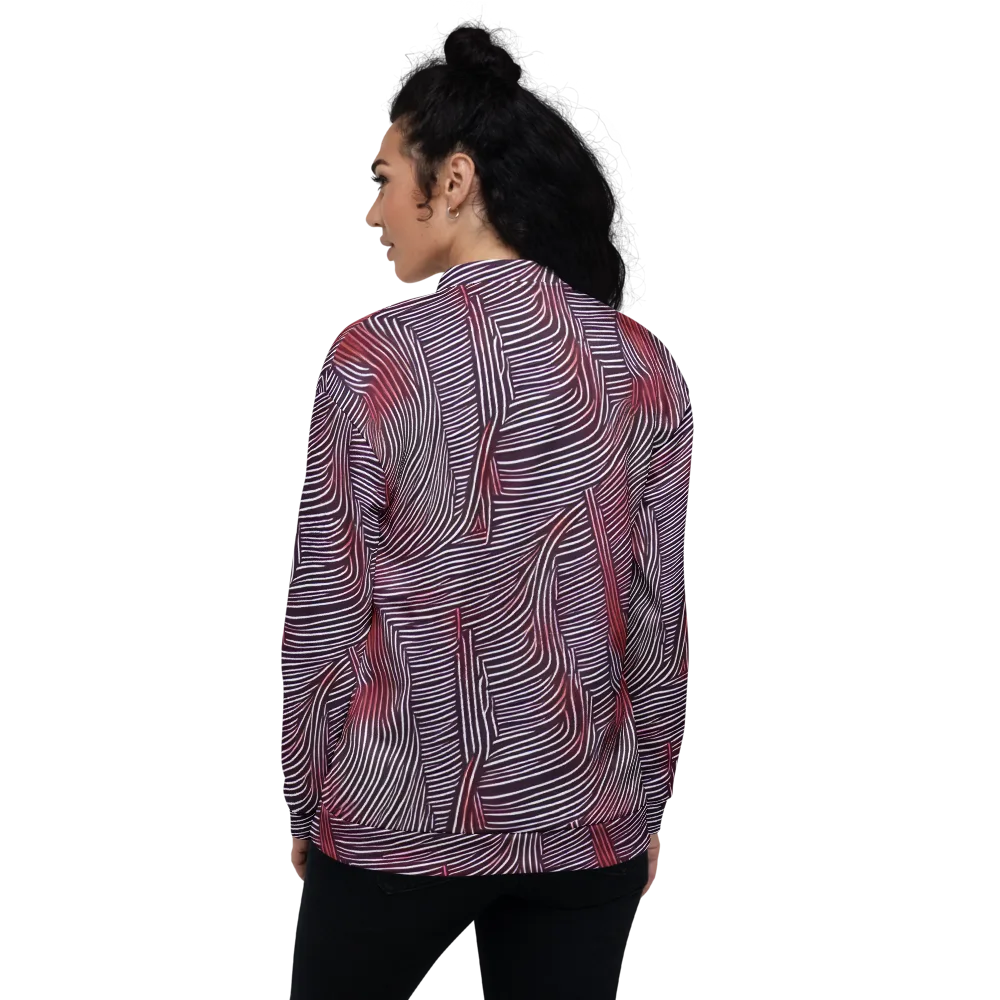 Nebula Waves on Bomber Jacket — Back
