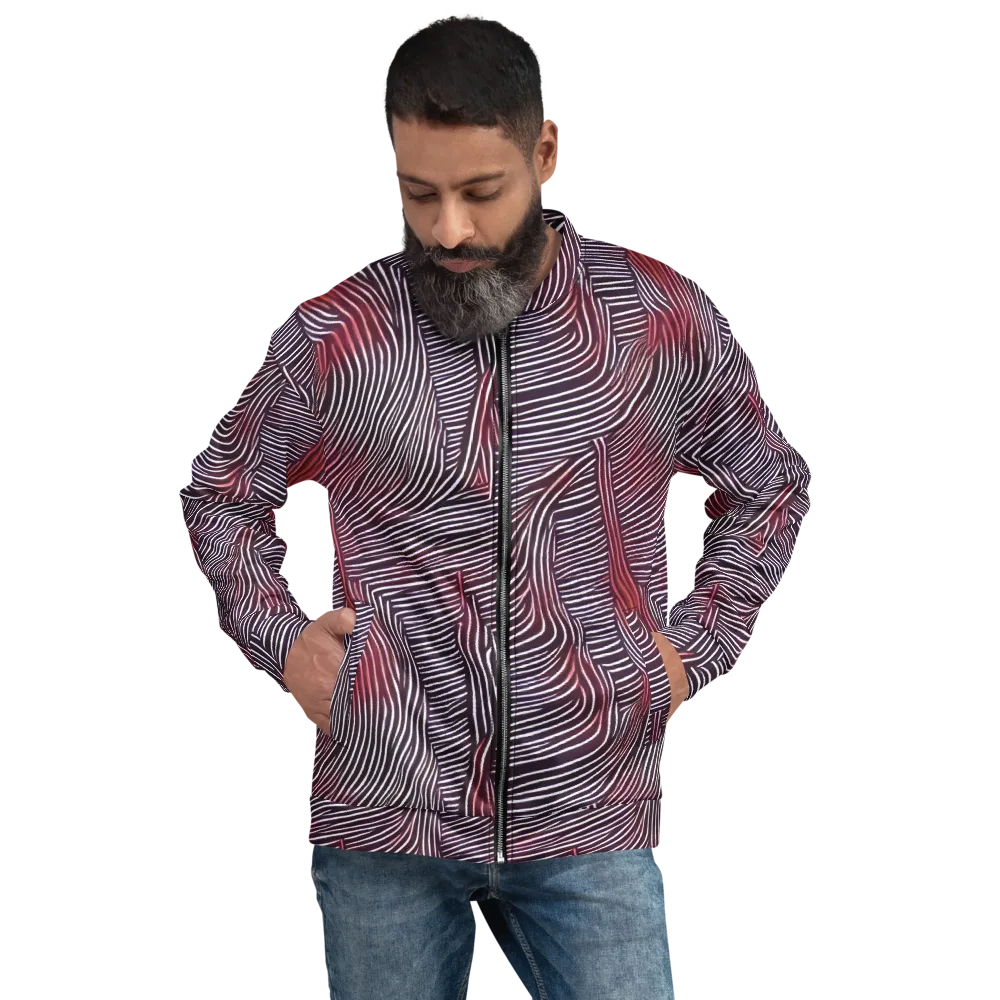 Nebula Waves on Bomber Jacket — Front