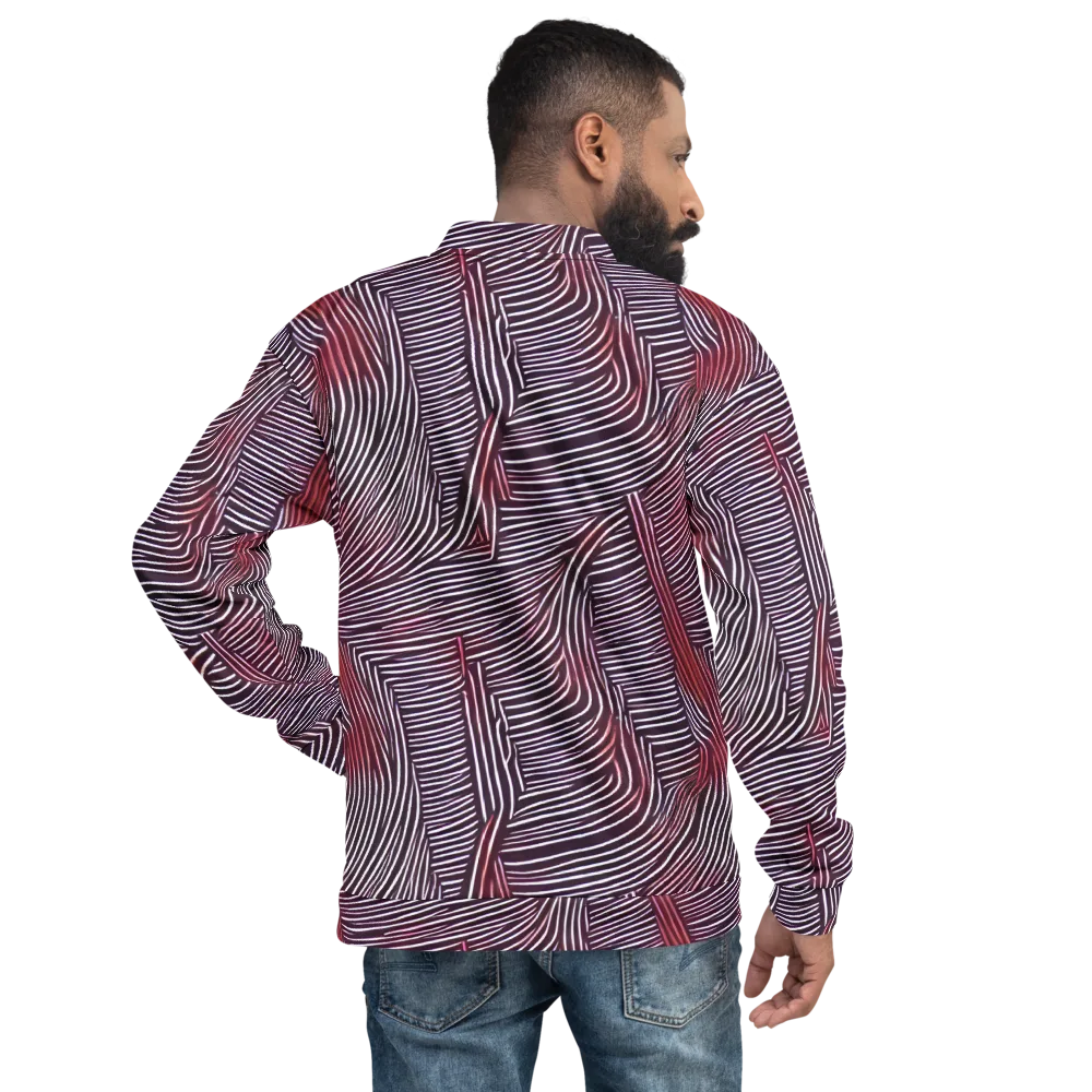 Nebula Waves on Bomber Jacket — Back