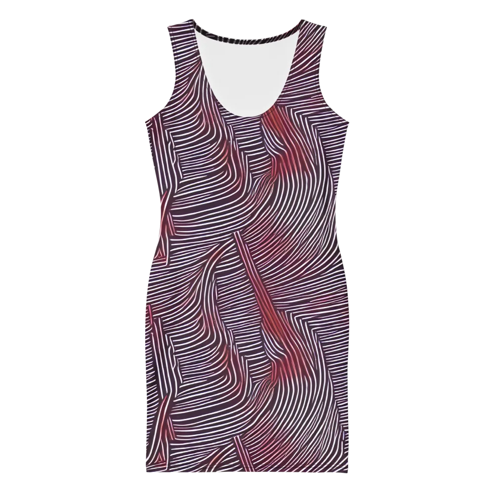 Nebula Waves on Bodycon Dress — Front