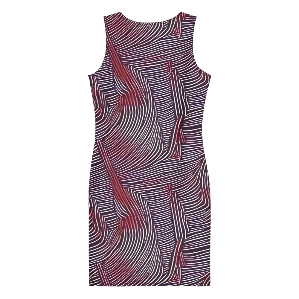 Nebula Waves on Bodycon Dress — Back
