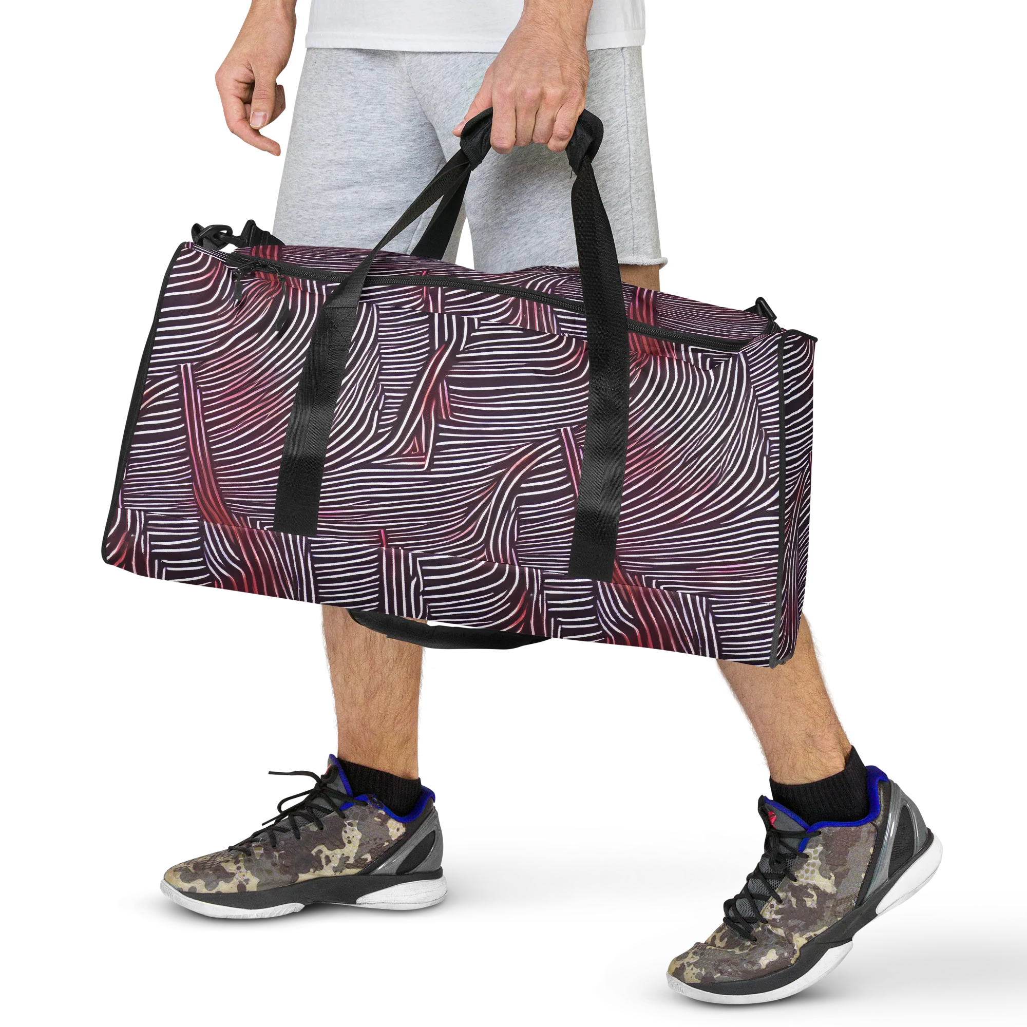 Nebula Waves on Duffle Bag — Front