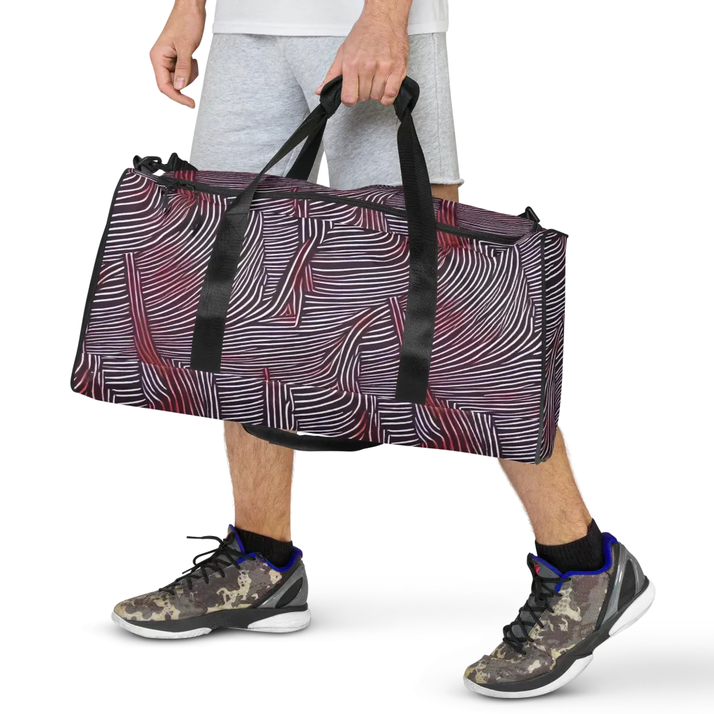 Nebula Waves on Duffle Bag — Front