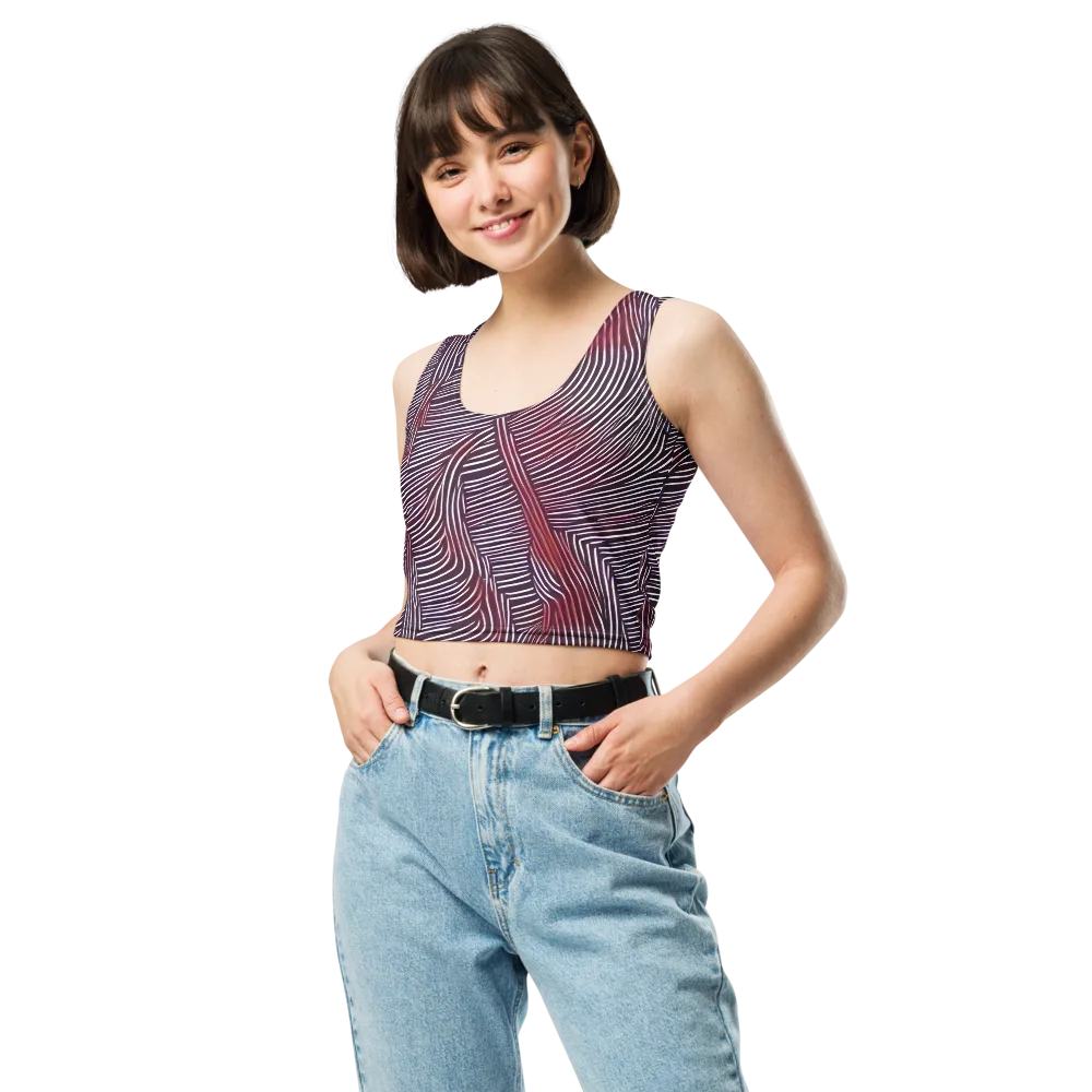 Nebula Waves on Crop Top — Front