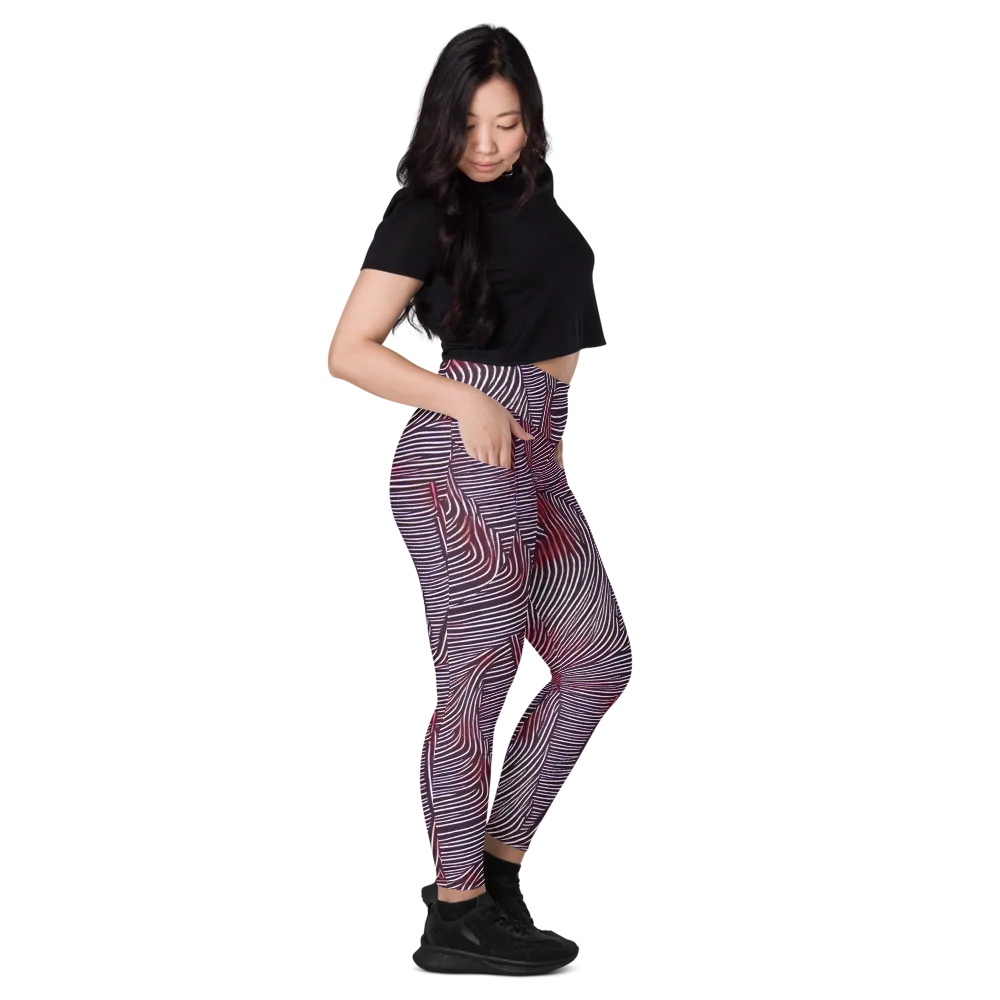 Nebula Waves on Leggings with Pockets — Right