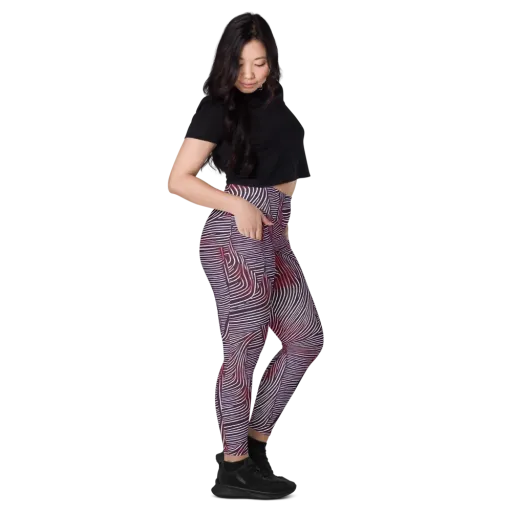 Nebula Waves on a Leggings with Pockets