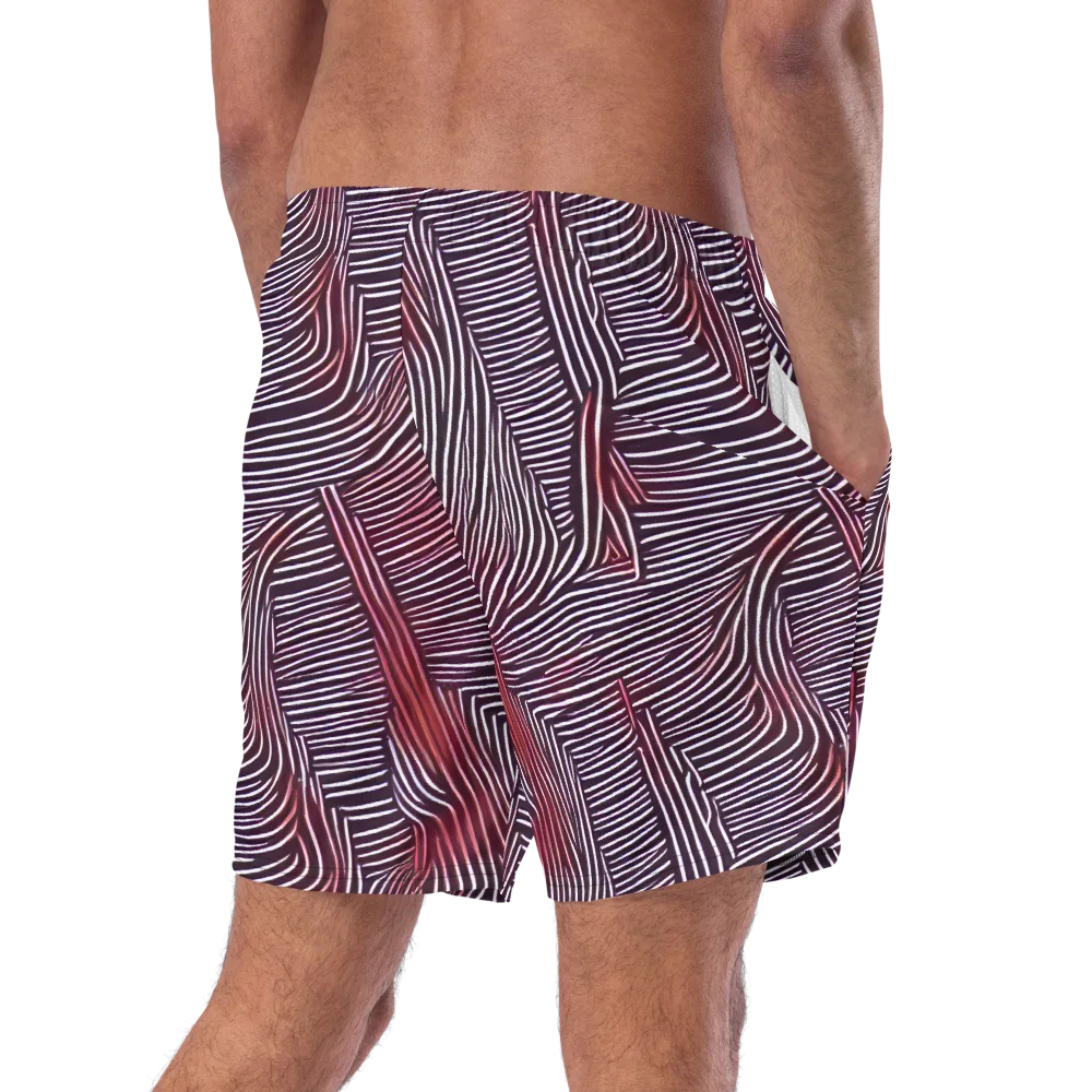 Nebula Waves on Swim Trunks — Right Back