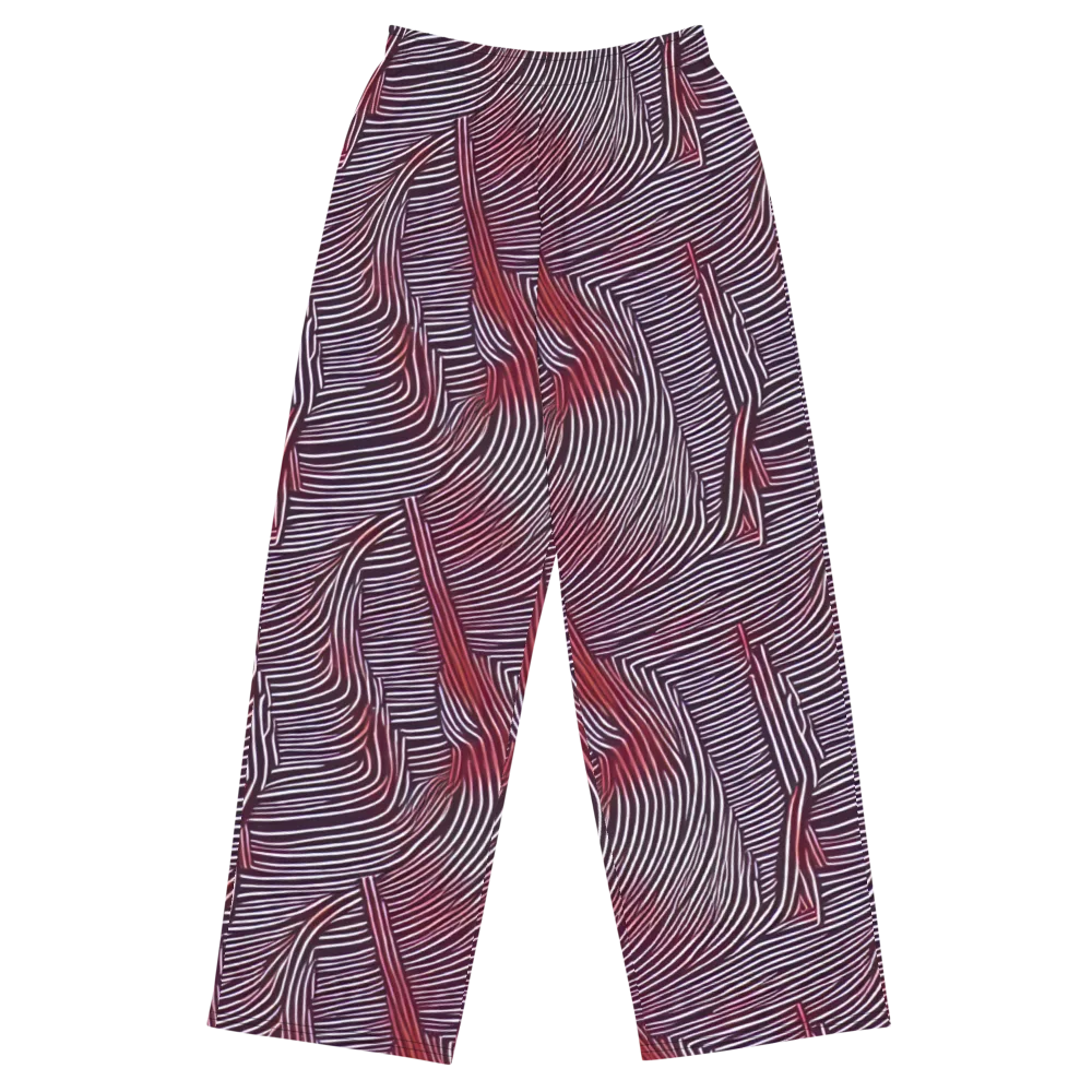 Nebula Waves on Wide-Leg Pants — Front