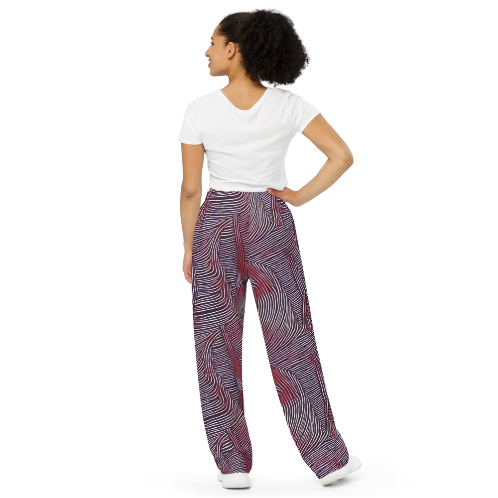 Nebula Waves on Wide-Leg Pants — Back