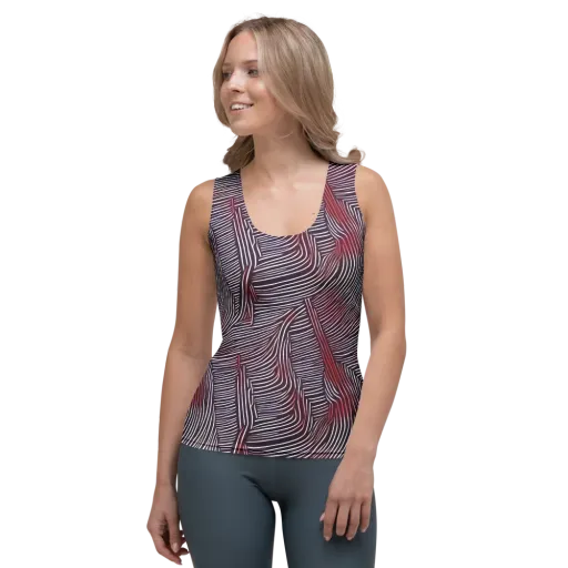 Nebula Waves on a Women's Tank Top